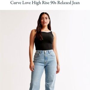 Curve Love High Rise 90s Relaxed Jean - Light Blue, Size 29/8R